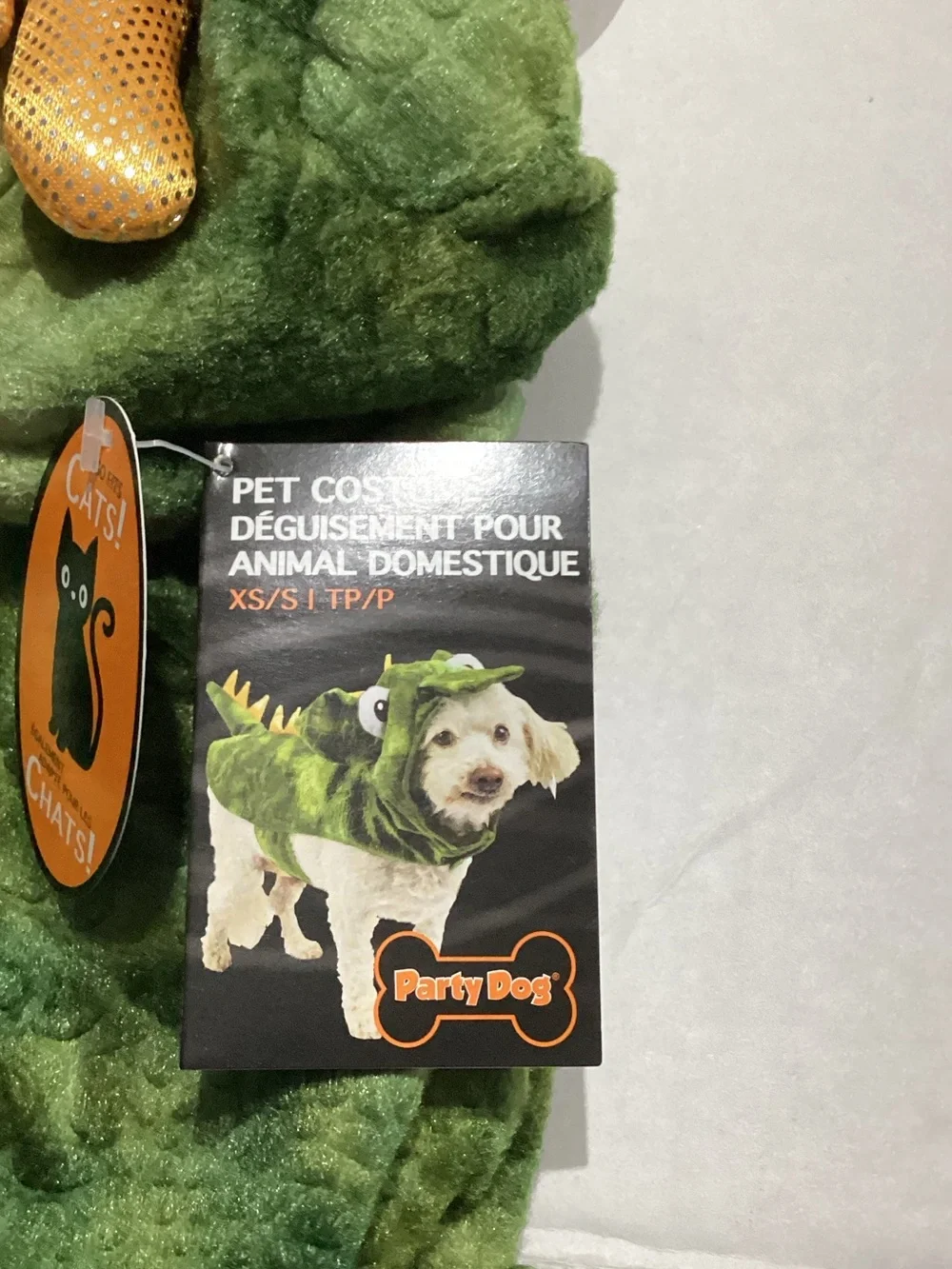 Plush Green Dragon Dog Costume with Gold Spines - Cozy Pet Outfit